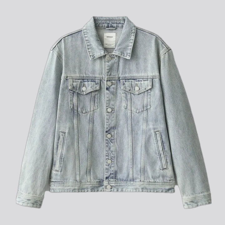 Classic faded men's jeans trucker jacket