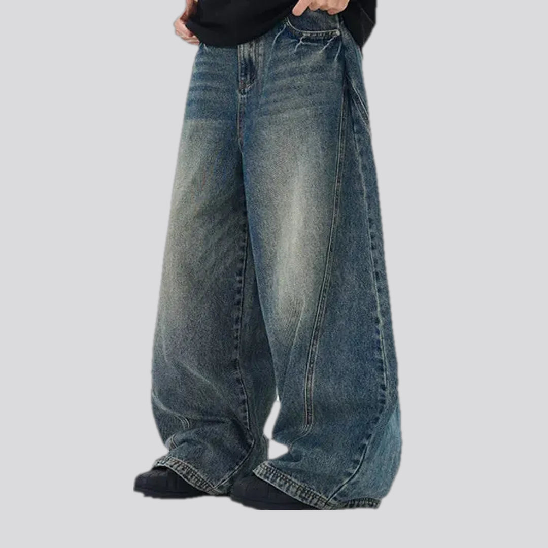 Retro faded men's jeans