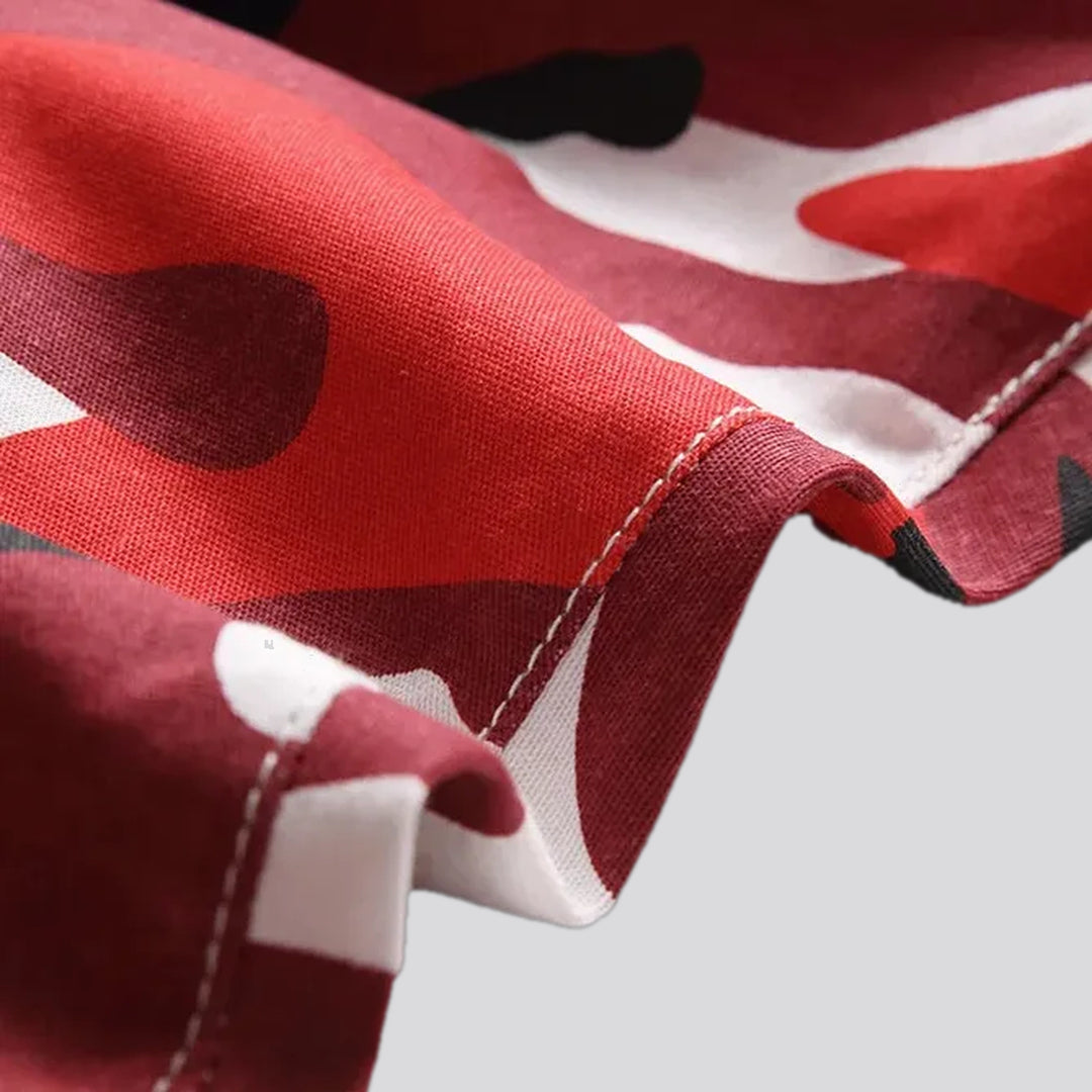 Elastic stylish camouflage men's jeans pants