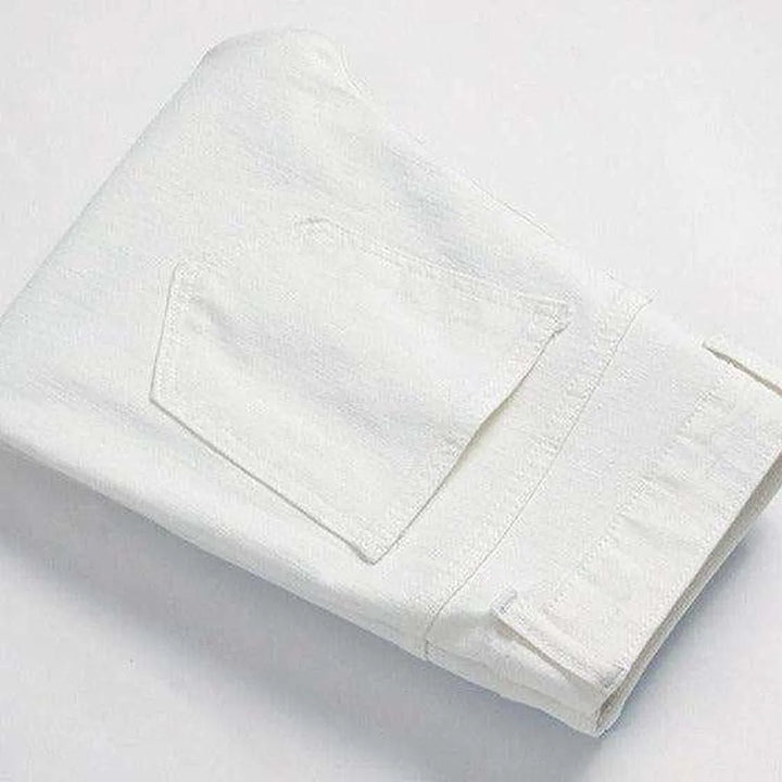 Blue contrast white men's jeans