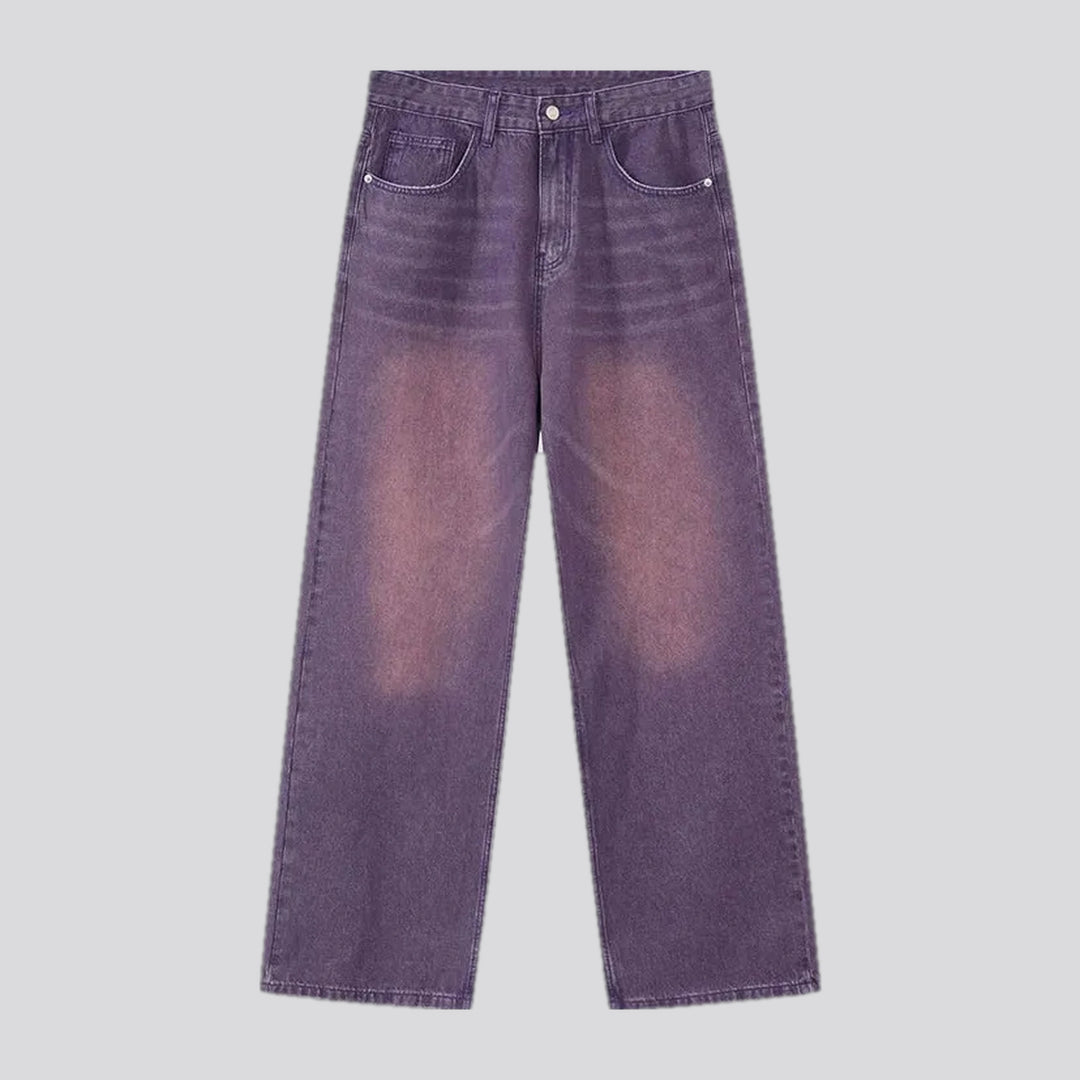 Colored fashion street style men's jeans