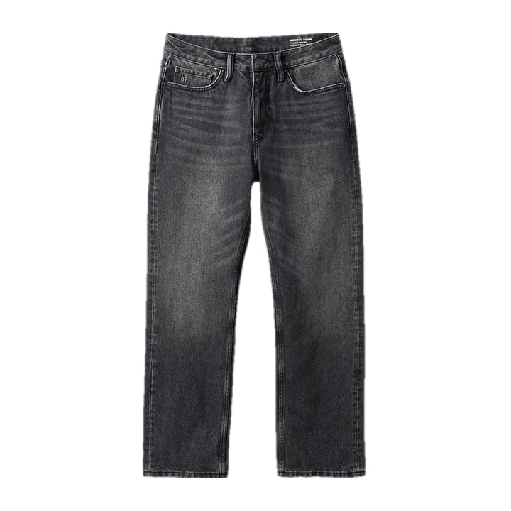 Casual Straight Stonewashed Men's Jeans - Grey
