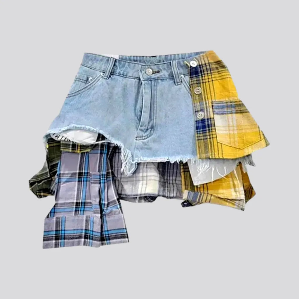 Mid-waist fashion jean skort for ladies | Jeans4you.shop