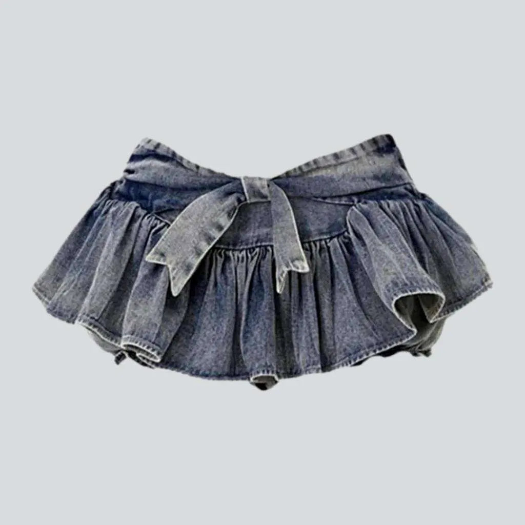Ultra short pleated jean skirt | Jeans4you.shop