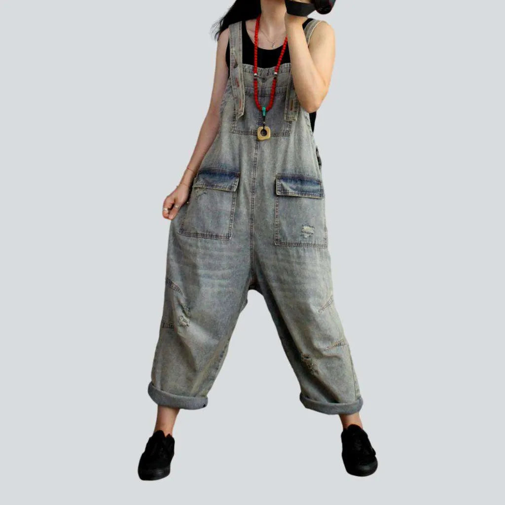 Y2k baggy women's denim overall | Jeans4you.shop